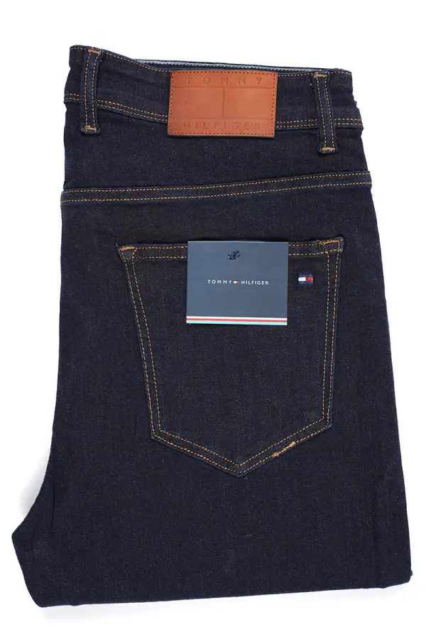 Jean Tommy Bleu Petrole 100% Coton Coupe Normal Ref-THB03F61