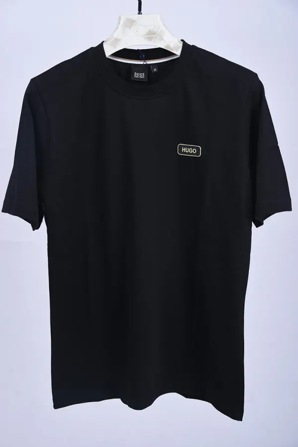 T-shirt Hugo De Luxe en pur coton Ref-BS5621V ( Noir )
